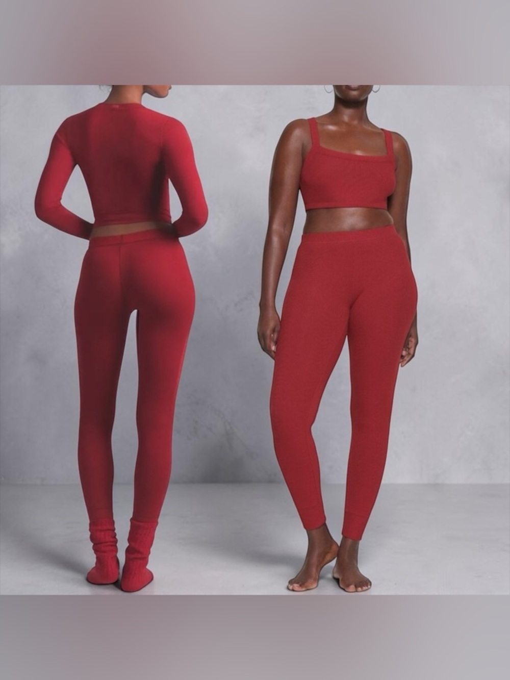 🧱SKIMS Soft Lounge Rib Legging | Brick | S | NWT